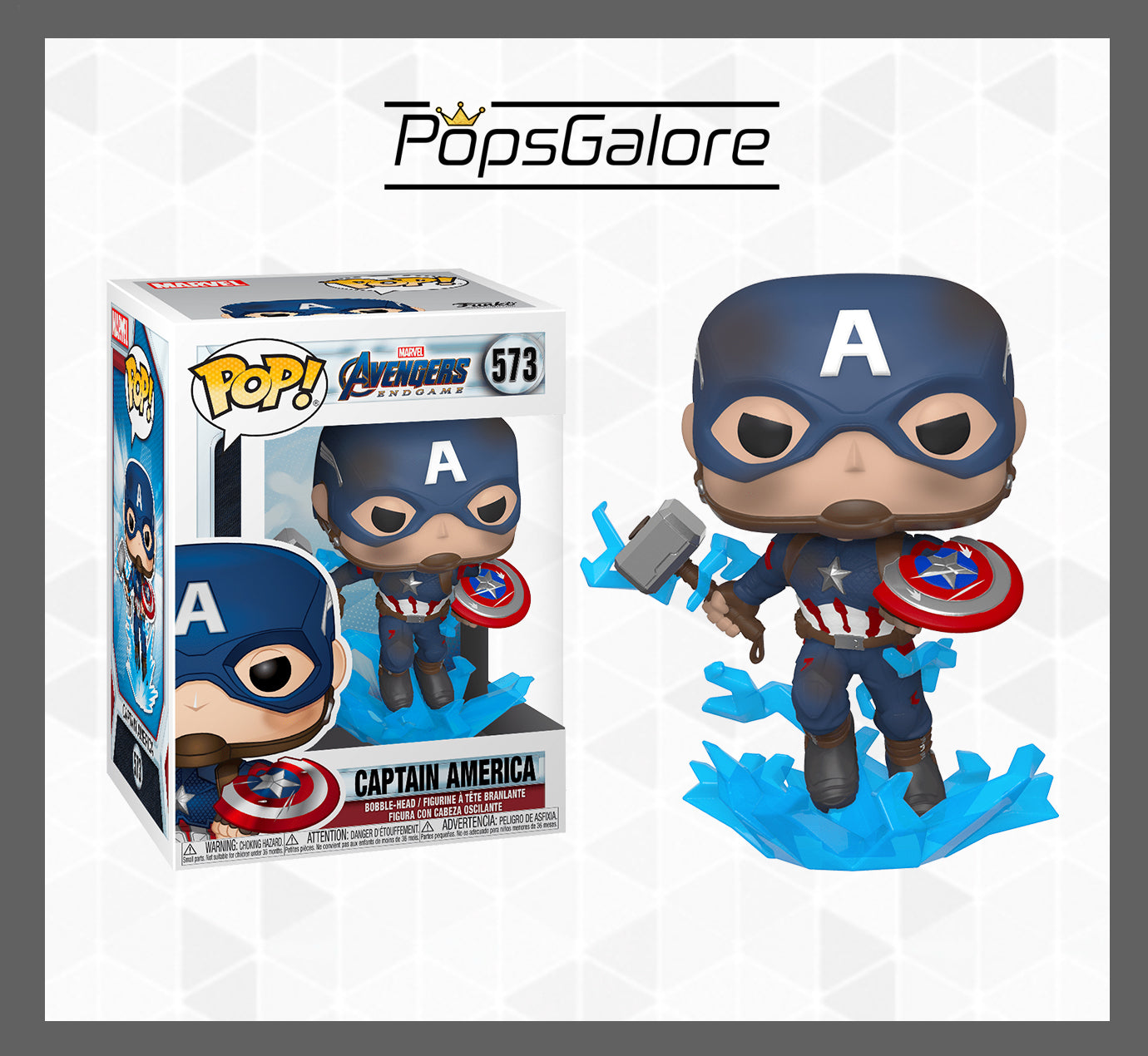 Funko pop captain shop america with mjolnir