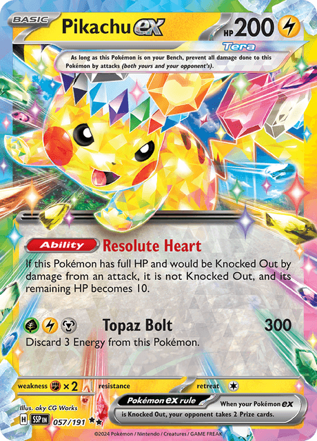 Pikachu ex 057/191 - Pokemon TCG S&V: Surging Sparks